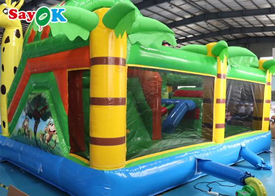 0.5mm PVC Inflatable Bounce Slide Jumping House Tahan Api