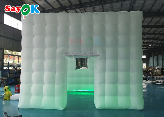 LED Oxford Inflatable Cube Tent Square Party Center Marquee Untuk Pameran