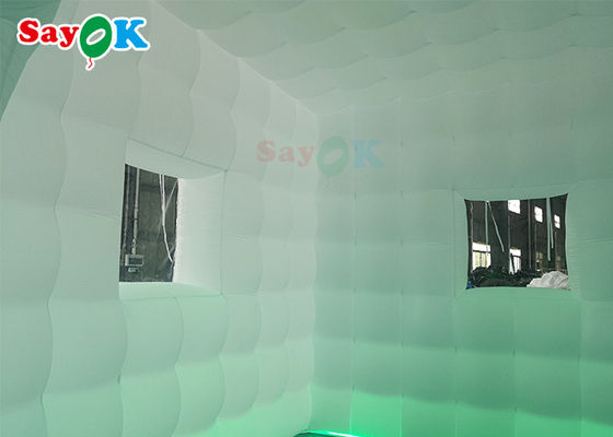 LED Oxford Inflatable Cube Tent Square Party Center Marquee Untuk Pameran