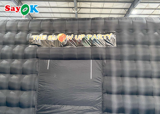 Tenda Luar Ruangan Inflatable Portable Disco Black House Cube Blow Up Tenda Klub Malam Dengan Pencahayaan Tenda Pesta Inflatable