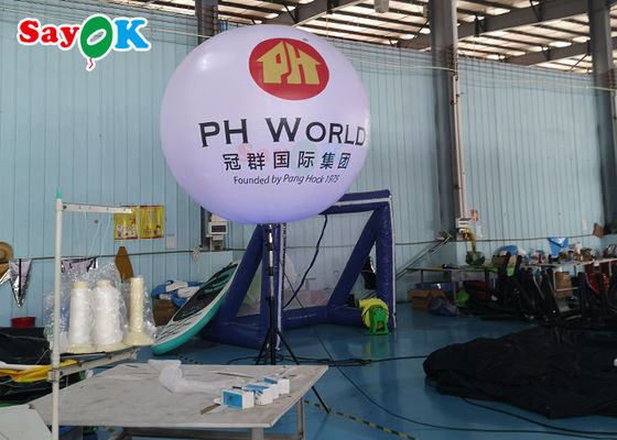 Braket LED Lantai Balon Tiup Lampu Dekorasi Interaktif Acara Iklan Bola Bercahaya