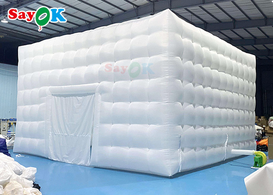 Mobile 8x8x4m Outdoor White Inflatable Air Tent Untuk Pesta Bahagia