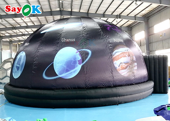 Tenda Kubah Proyeksi Hitam Planetarium Tiup Diameter 5m Untuk Dispaly Sains