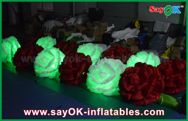 Lampu LED Inflatable Lighting Dekorasi DIA Rose Flower Dengan CE / UL Blower