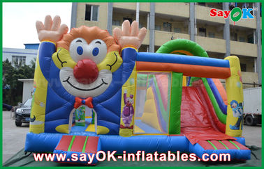 0.55mm PVC Clown Inflatable Bounce Jumping Kinds Selamat Bouncer Castle Untuk Anak-Anak
