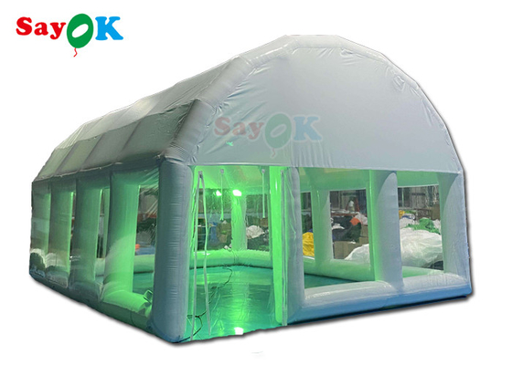 0.55Mm Pvc Inflatable Air Tent Clear Airtight Dome Untuk Penutup Kolam Renang