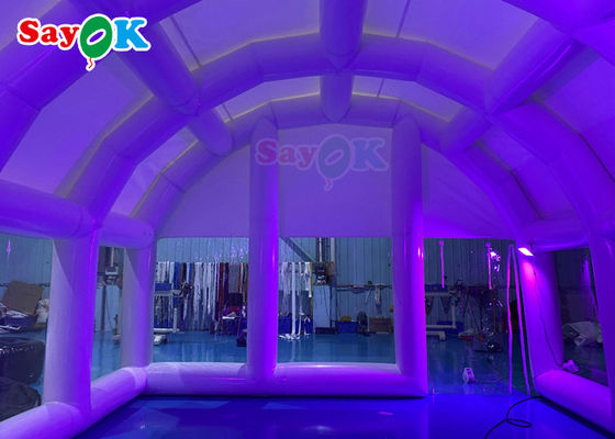 Tenda Rumah Inflatable 0.55Mm Pvc Tenda Udara Inflatable Clear Airtight Dome Untuk Tutup Kolam Renang