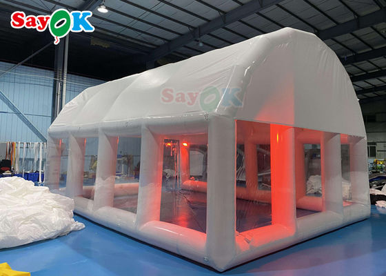 Tenda Rumah Inflatable 0.55Mm Pvc Tenda Udara Inflatable Clear Airtight Dome Untuk Tutup Kolam Renang