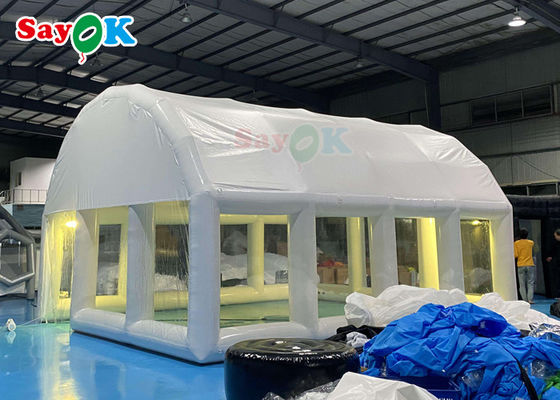 Tenda Rumah Inflatable 0.55Mm Pvc Tenda Udara Inflatable Clear Airtight Dome Untuk Tutup Kolam Renang