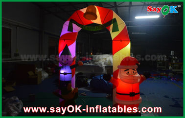 Inflatable Archway Rental Mylon Cloth Lengkungan Tiup Lengkungan Dekorasi Natal Dengan Lampu LED