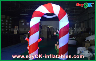 Inflatable Archway Rental Mylon Cloth Lengkungan Tiup Lengkungan Dekorasi Natal Dengan Lampu LED