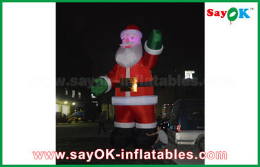 Inflatable Tall Man Inflatable Air Dancer Festeval Dekorasi Santa Claus Warna Merah Untuk Acara