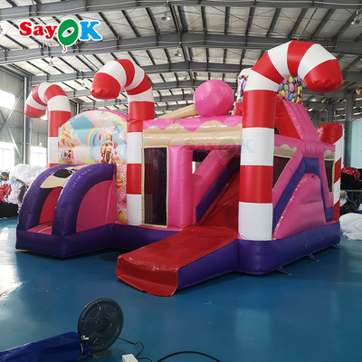 Komersial Inflatable Slide Digital Print Inflatable Bouncer Slide Rental Inflatable Bounce House Patung Empat