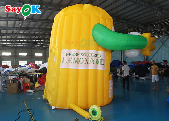 Oxford Inflatable Air Tent Untuk Promosi Minuman Lemon Booth Lemonade Portabel