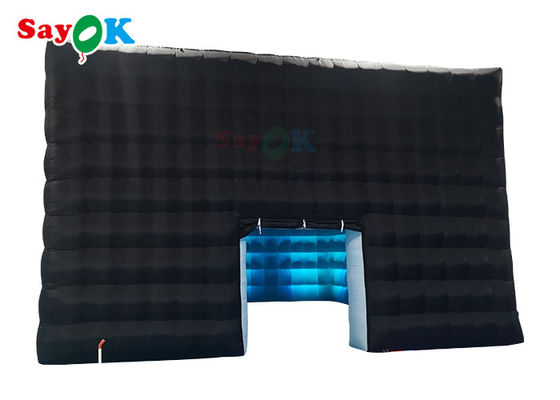 Tenda Cube Inflatable Fleksibel Tenda Udara Inflatable Dengan Lampu Led Blow Up Tenda Camping