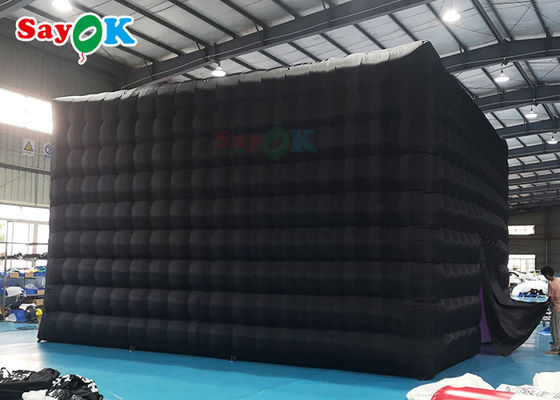 Tenda Cube Inflatable Fleksibel Tenda Udara Inflatable Dengan Lampu Led Blow Up Tenda Camping