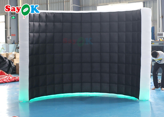 210D Oxford Cloth LED Wall Inflatable Photo Booth Untuk Acara Lebih Besar