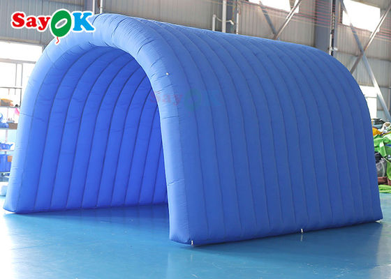Navy Blue Custom Inflatable Tunnel 5x5x3mH Pintu Masuk Sepak Bola Tiup