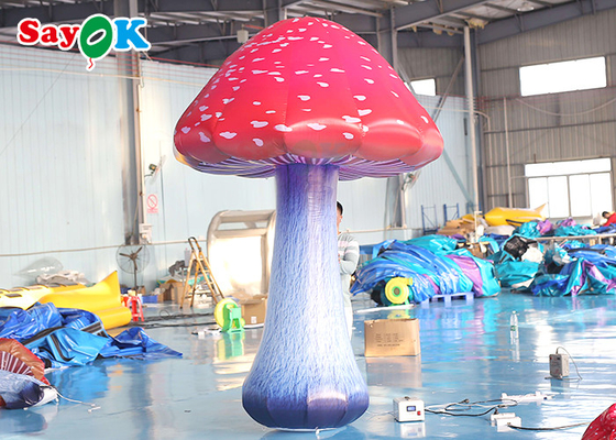 3m Inflatable Lighting Dekorasi Pesta Iklan Led Light Mushroom