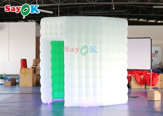 Warehouse Oval Photo Booth Inflatble Led Tent Dengan Blower Udara
