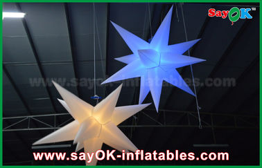 1.5m DIA menutup Celling tiup balon bintang dengan perubahan warna lampu LED