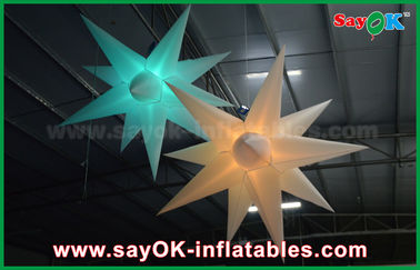 1.5m DIA menutup Celling tiup balon bintang dengan perubahan warna lampu LED