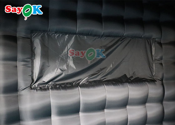 Komersial Hitam Warna Tenda Udara Inflatable Sewa Struktur Pameran Tenda Kubu Inflatable