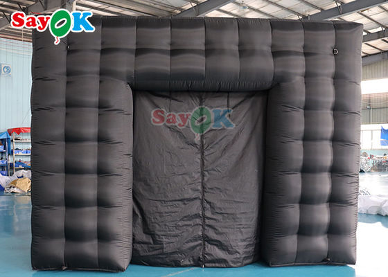 Komersial Hitam Warna Tenda Udara Inflatable Sewa Struktur Pameran Tenda Kubu Inflatable