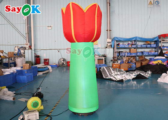 190T Oxford Cloth 3D Inflatable Flower Model Untuk Tampilan Promosi Iklan Luar Ruangan