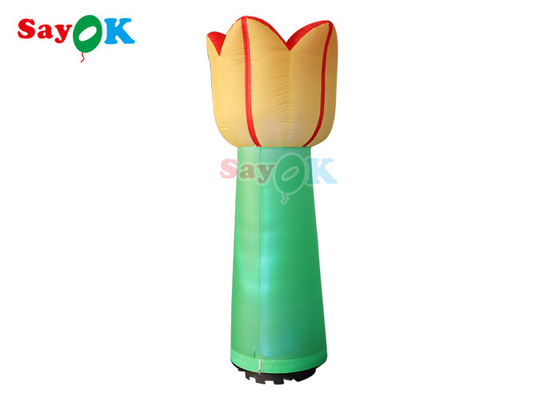 Raksasa 3d Inflatable LED Bunga Pencahayaan Mainan Pemodelan Iklan Bunga Jamur Tanaman Kustom