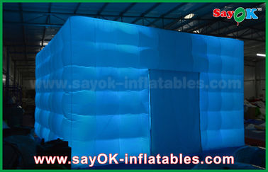 3 Man Inflatable Tent Cube 5x5m Oxford Cloth Inflatable Air Tent klub malam Dengan Lampu Warna-warni Dapat Melakukan Cetak Logo