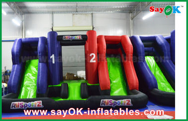 Biru Dan Merah Inflatable Besar Bouncer Slider Castle Kids Palying Mainan Untuk Anak-Anak
