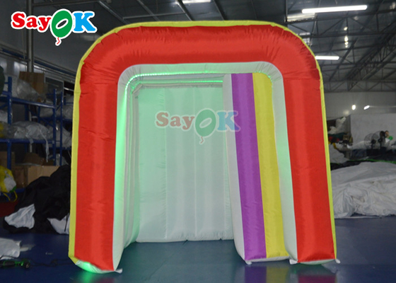 Inflatable Led light 360 Photo Booth Enclosure Backdrop Untuk Iklan