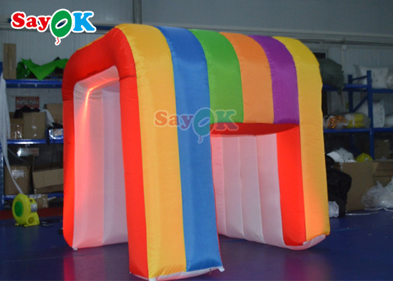 Inflatable Led light 360 Photo Booth Enclosure Backdrop Untuk Iklan