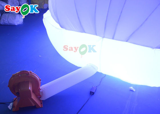 4m Giant LED Inflatable Stage Shell Kain Oxford Inflatable Led Seashell Untuk Pesta