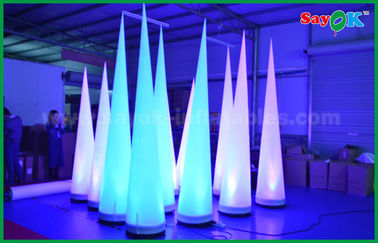2.5m / 3mH Led Lighting Inflatable Lighting Dekorasi Cone Shaped Untuk Acara / Iklan