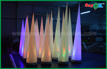 2.5m / 3mH Led Lighting Inflatable Lighting Dekorasi Cone Shaped Untuk Acara / Iklan