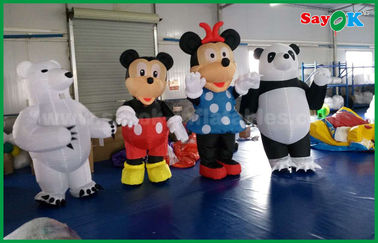 Disesuaikan Karakter Kartun Tiup Panda / Mouse Berbentuk Untuk Taman Hiburan