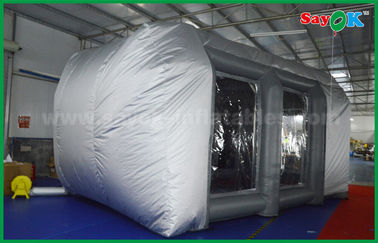 Tenda Kerja Tiup Tahan Air Tenda Udara Tiup Dipotong / Bilik Semprot Tiup PVC Untuk Penyemprotan Cat Mobil