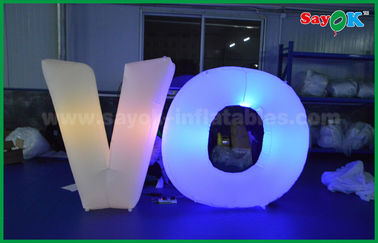Lingting Nylon Inflatable Pencahayaan Dekorasi, Surat Inflatable Dengan Blower Dan Remote Controller