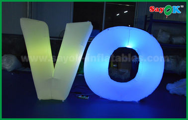 Lingting Nylon Inflatable Pencahayaan Dekorasi, Surat Inflatable Dengan Blower Dan Remote Controller