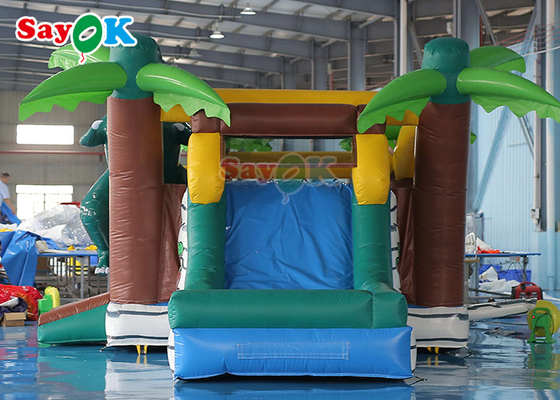 Dinosaurus Inflatable Bounce House Water Slide Combo Commercial Bouncy Castle