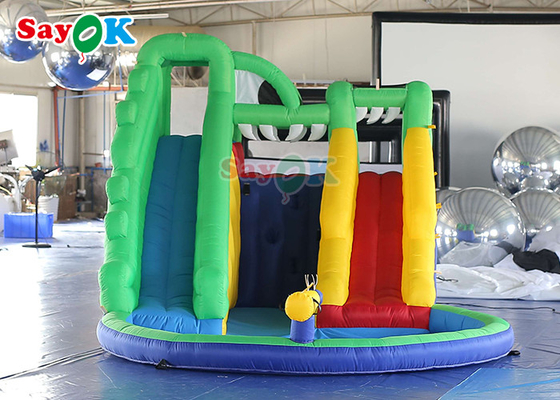 Slide Bouncy Inflatable Anak-anak Slide Air Inflatable Kolam Renang Backyard Double Slide Jumping Bouncer