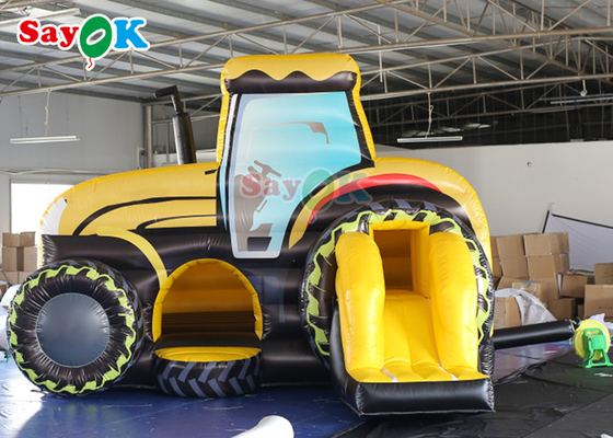 Digital Printing Rumah Bouncing Traktor Tiup Dengan Ball Pit Pool Blow Up Bouncer