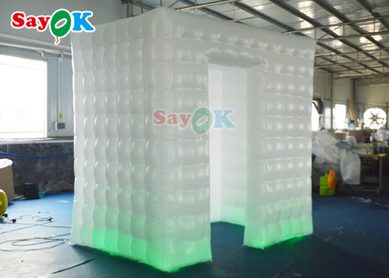 Indoor Party Led Inflatable Photo Booth Bahan Kain Oxford