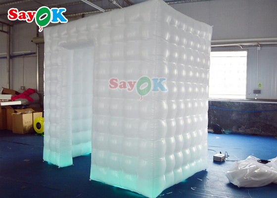 Indoor Party Led Inflatable Photo Booth Bahan Kain Oxford