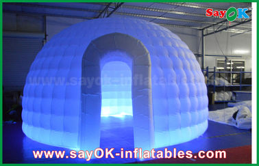 Tenda Rumput Tiup 210D Kain Oxford Tenda Tiup Igloo Udara Tenda Kubah Bulat Dengan Lampu LED