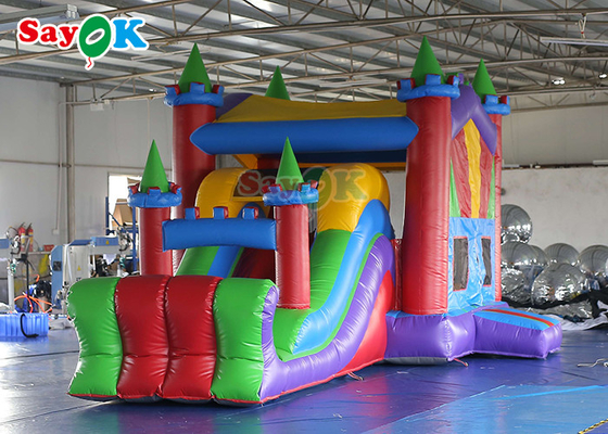Kustom Inflatable Jumping Bounce Castle Pesta Pernikahan Bouncer House Slide Combo