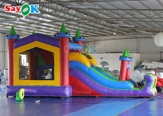 Kustom Inflatable Jumping Bounce Castle Pesta Pernikahan Bouncer House Slide Combo