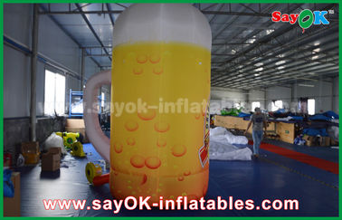 210D Oxford Cloth Kustom Inflatable Produk Inflatable Beer Bottle Dengan Logo Cetak
